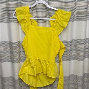 Yellow Ruffled Women's Top